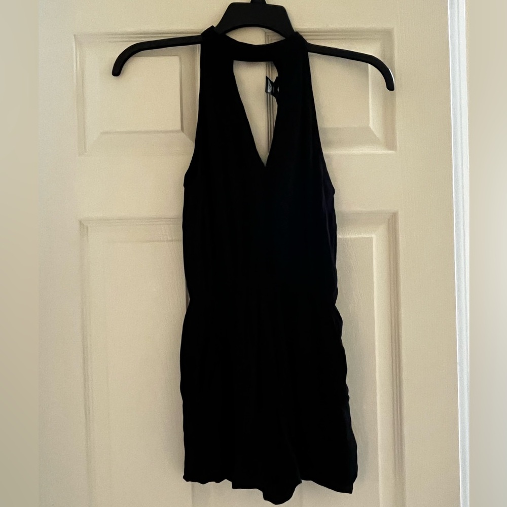 ⭐️EUC - Aqua - Black Tank Romper - Woman's Size Small